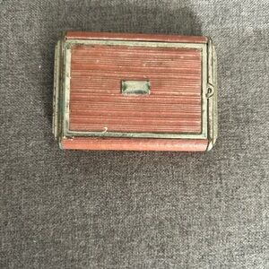 Vintage antique pink compact case